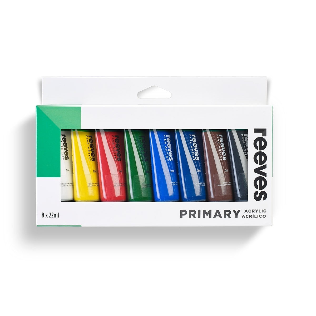 Reeves Acrylic Set 8 x 22ml- Primary