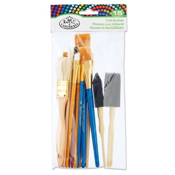 15pce Brush Value Pack - Craft Brushes