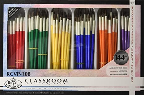 144 Piece Soft Natural Hair Brush Box Set