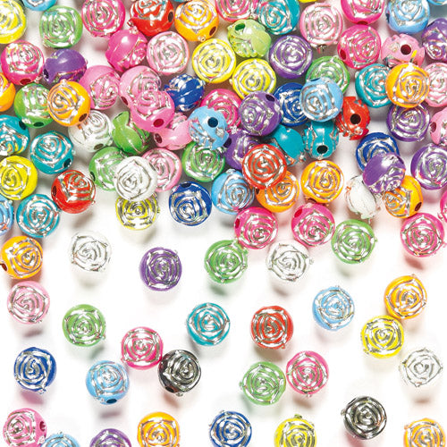Rose Sparkle Beads (Pack of 400)