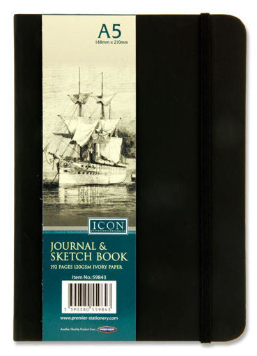 Icon A5 Black Journal /Sketch Book