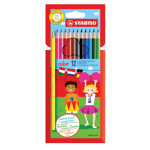 STABILO All Pack of 12 coloured pencils,