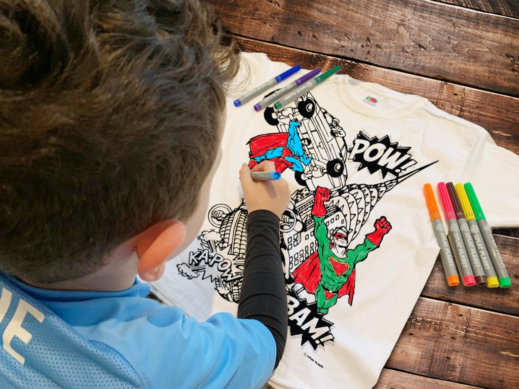 Splat Planet PYO T-Shirt: Super Hero (Size 3-4 Years)