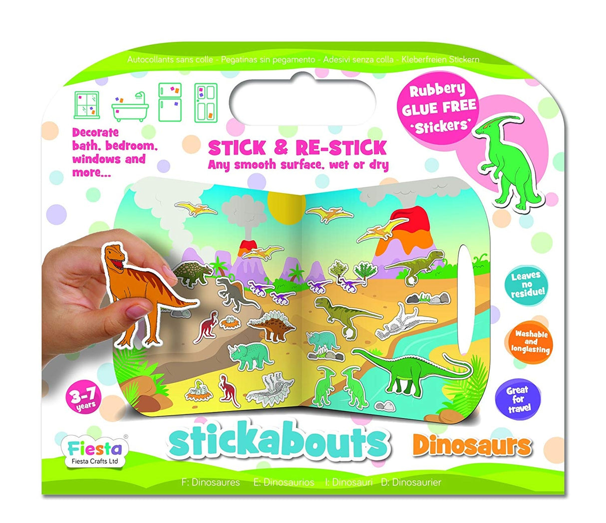 FIESTA STICKABOUTS -DINOSAUR