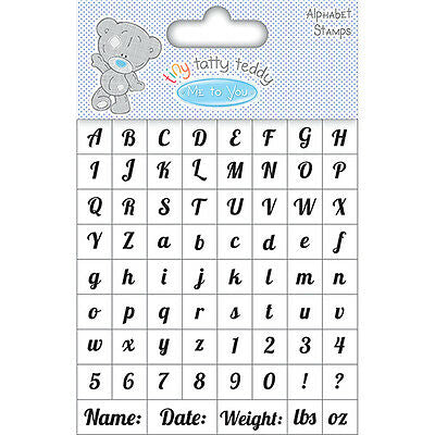TINY TATTY TEDDY BOY CLEAR ALPHABET STAMP