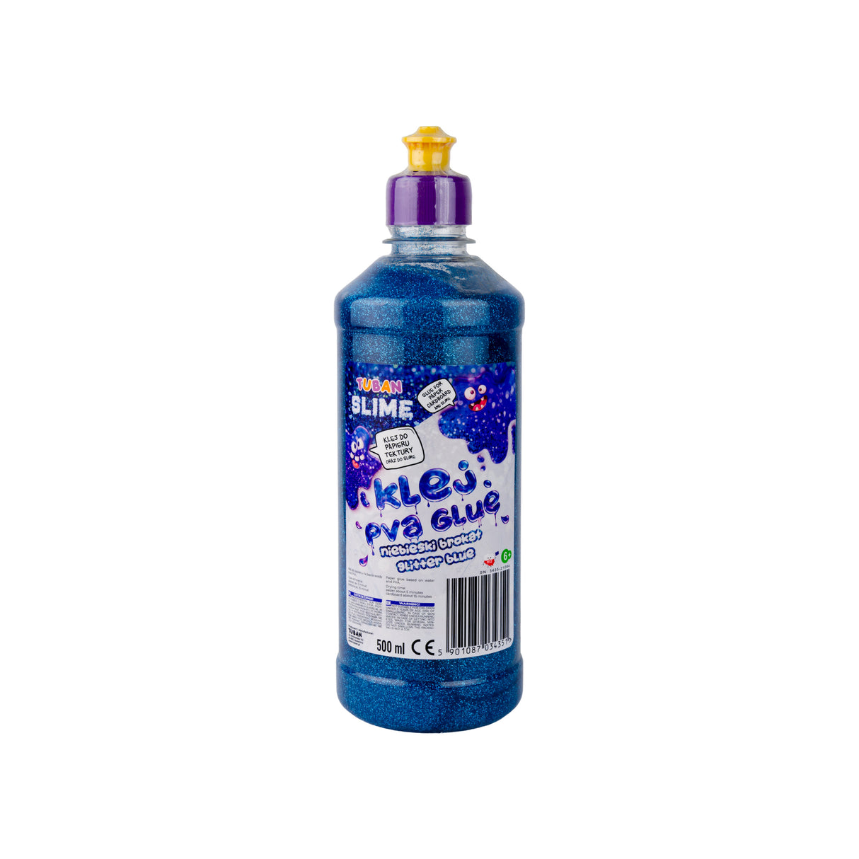 PVA GLUE GLITTER BLUE 500 ML