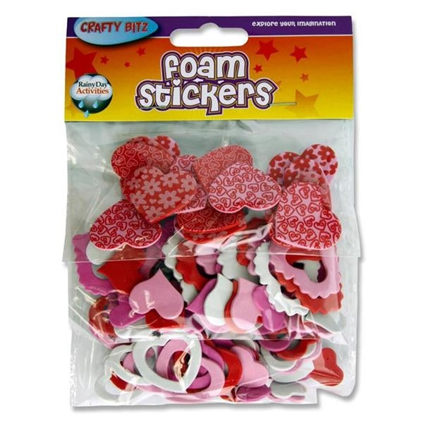 CRAFTY BITZ FOAM STICKERS- HEARTS
