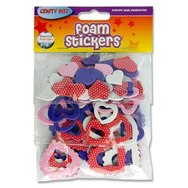 CRAFTY BITZ FOAM STICKERS- HEARTS