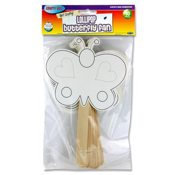 Pkt.10 Fans - Lollipop Butterfly