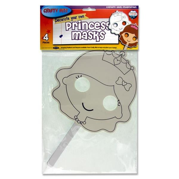 Pkt.4 Decorate Your Own Masks - Princess