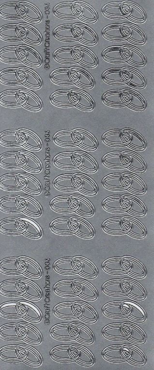 PEEL OFF STICKERS-DOUBLE RINGS SILVER