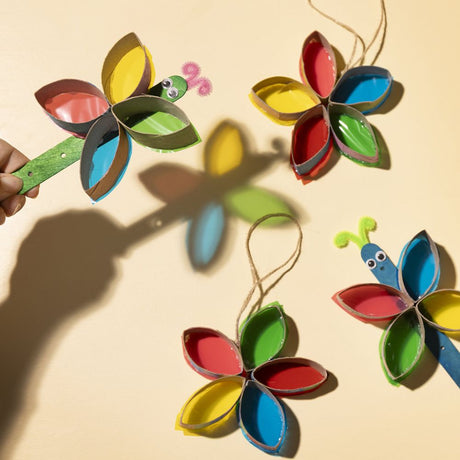 Create a Toilet Roll Butterfly/Flower Sun Catcher