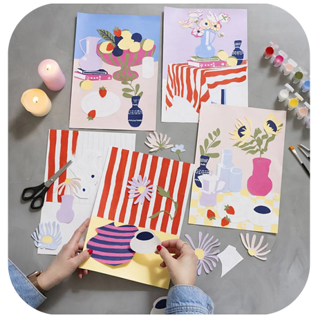 Create Colourful Collages on a Canvas
