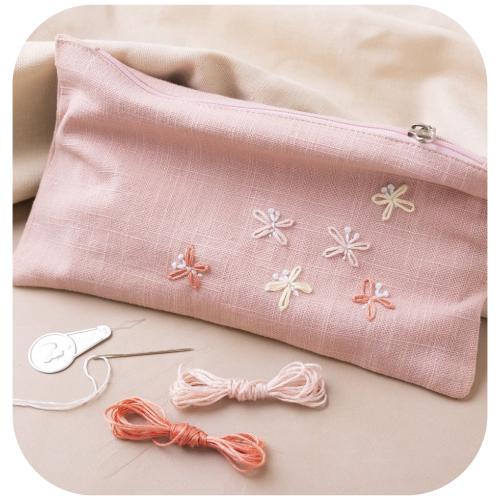 Decorate a Clutch Bag with Embroidered Butterflies