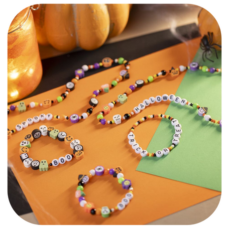 Create Halloween Friendship Bracelets with Letter Beads