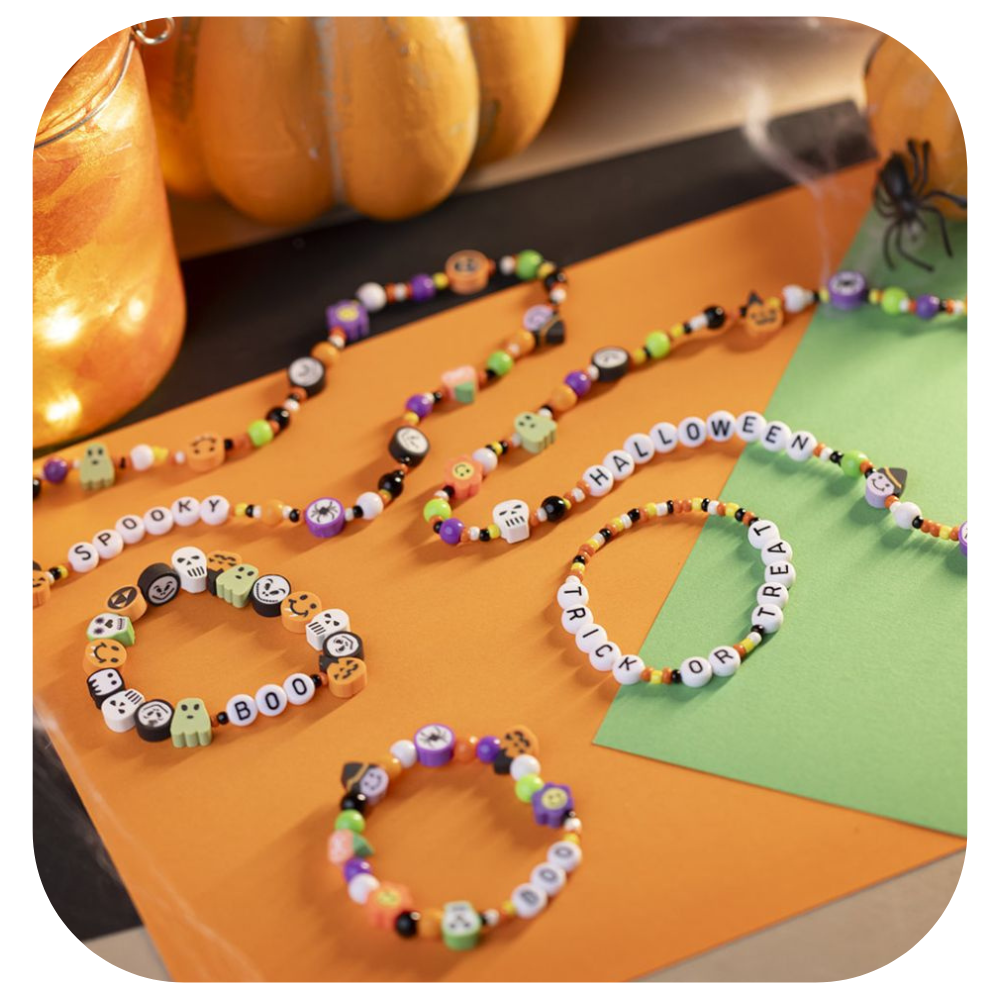 Create Halloween Friendship Bracelets with Letter Beads