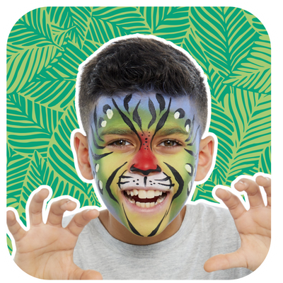 Rainbow Tiger Face Painting Guide