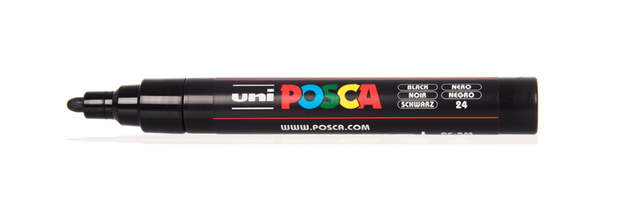 POSCA PC-5M: Medium Bullet Tip Paint Markers