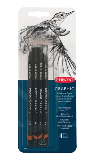 Derwent - Blister 4 Pack - Graphic Pencil Sketching