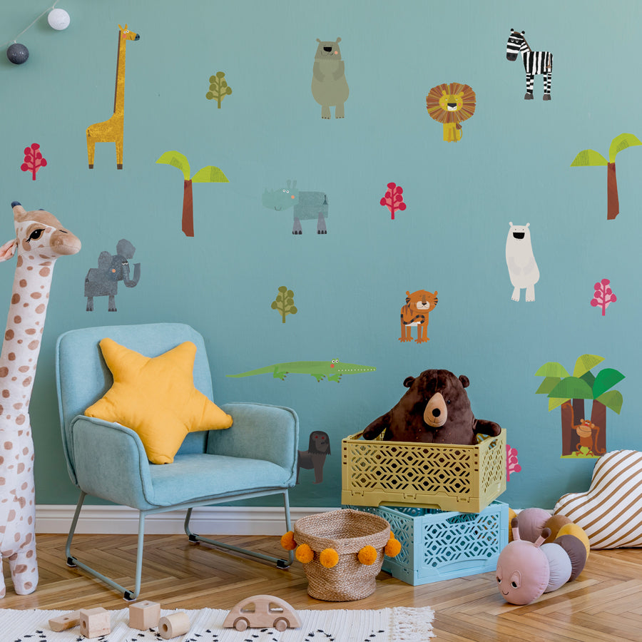 Wall Sticker Pack - Fun Animals 