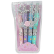 Set of four pastel-colored pens with cartoon cat designs in a clear plastic case, branded 'My Princess Mimi'.