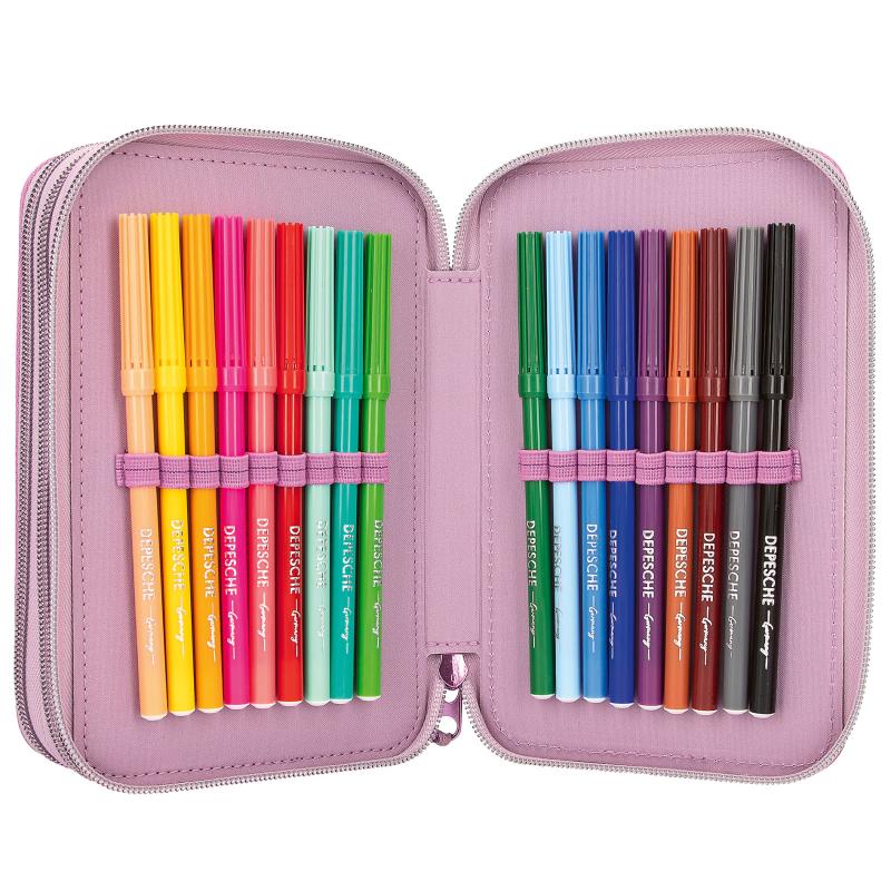 TOPModel Triple Compartment Filled Pencil Case - Fairy