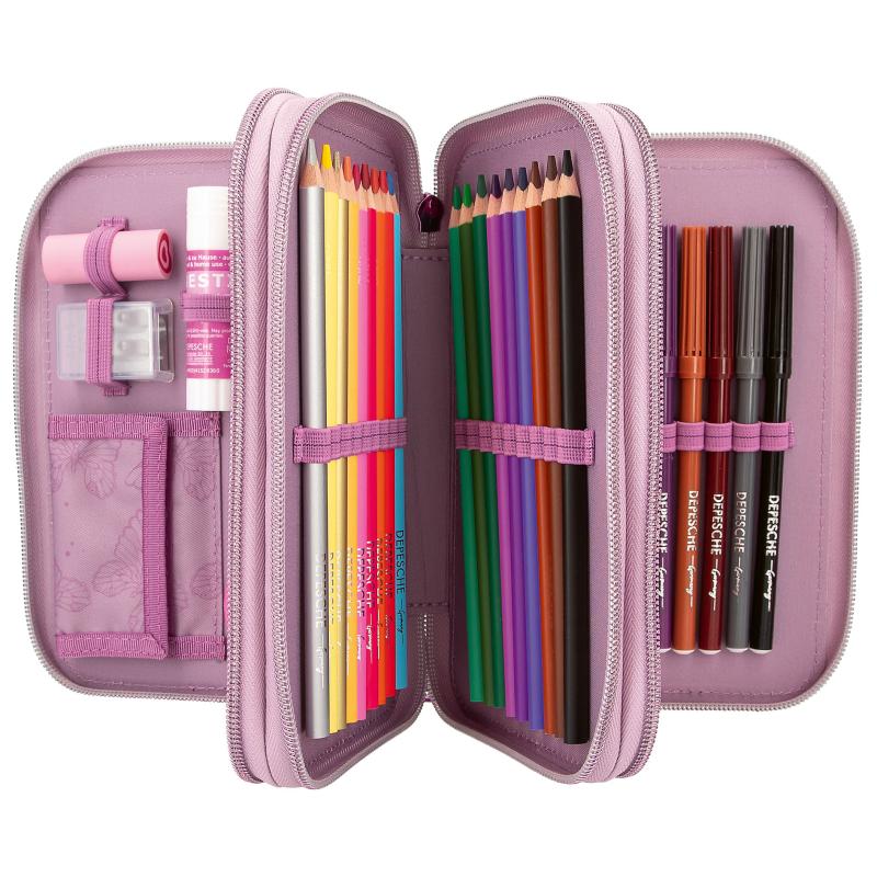 TOPModel Triple Compartment Filled Pencil Case - Fairy