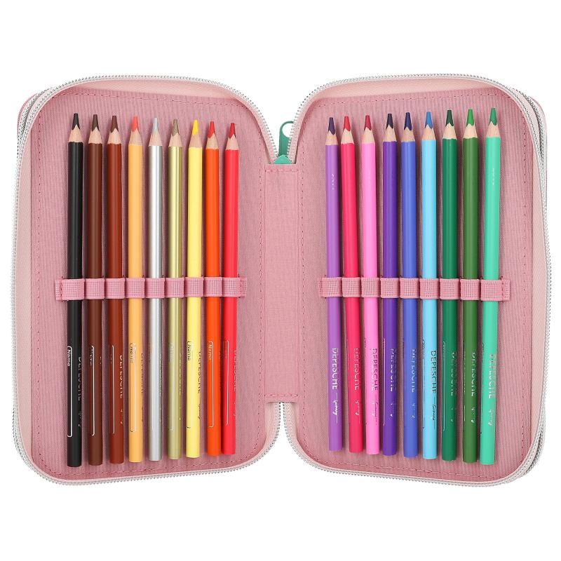 TOPModel Triple Compartment Filled Pencil Case - Wild