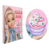TOPModel Colouring Book With Sequins - Cake & Bake