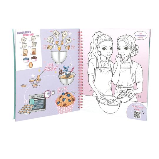 TOPModel Colouring Book With Sequins - Cake & Bake