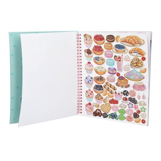 TOPModel Colouring Book With Sequins - Cake & Bake