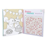 TOPModel Colouring Book With Sequins - Cake & Bake