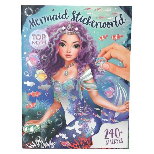 Mermaid-themed sticker book with a mermaid character on the cover, surrounded by sea creatures.