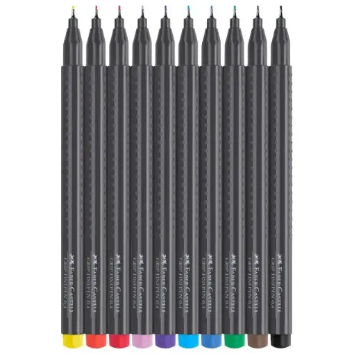 Faber-Castell Grip Finepens 0.4mm Set (10 Pack)