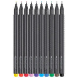 Faber-Castell Grip Finepens 0.4mm Set (10 Pack)