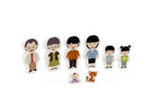 Foam Figurines Asian Family