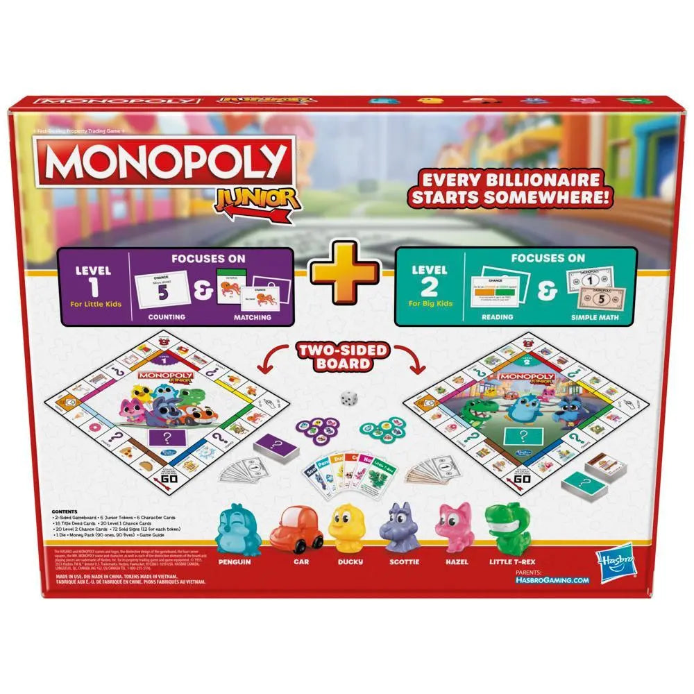 Monopoly Junior Board Game - 2 Games in 1