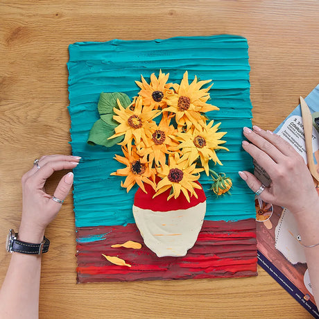 OKTO DIY 3D Clay Painting Creative Set - Sunflowers