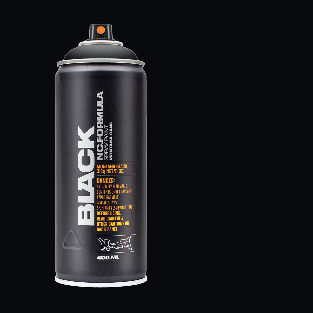 Montana BLACK 400ml Spray Paint - Black (9001)