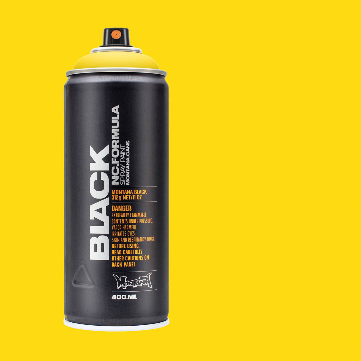 Montana BLACK 400ml Spray Paint - Kicking Yellow (1025)