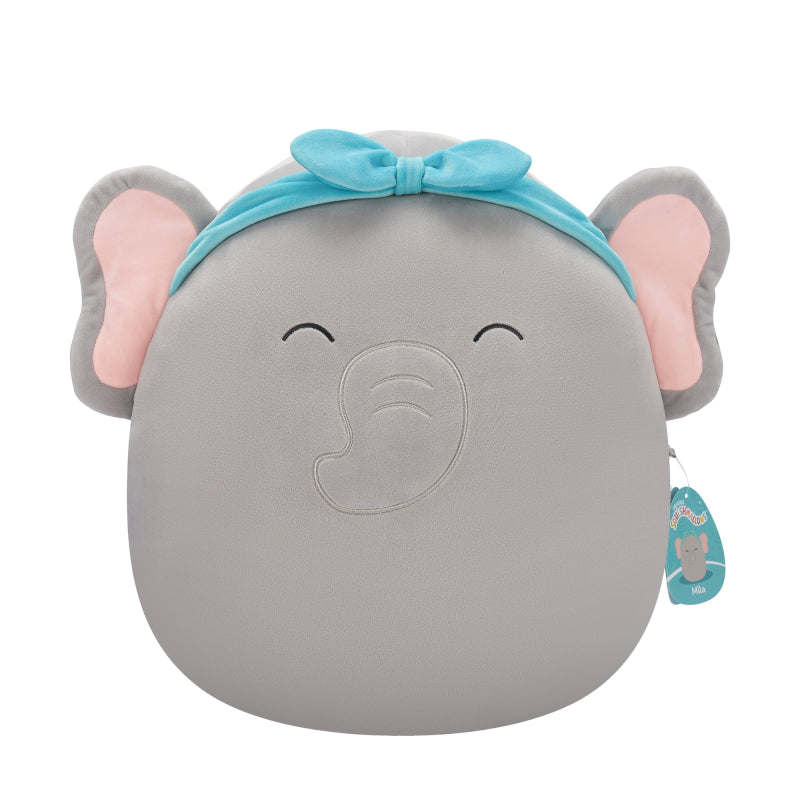 Squishmallows 16 Inch - Mila the Grey Elephant with Headband