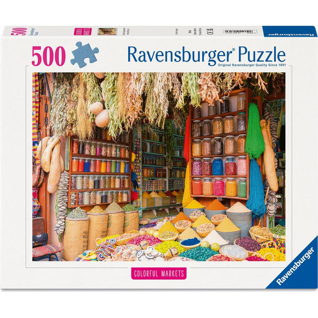 500 Piece Jigsaw Puzzle - Colourful Spices & Herbs Morocco