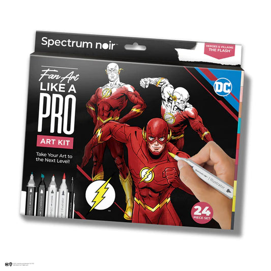 Spectrum Noir Fan-Art Like a Pro 24 Art Markers Kit - The Flash
