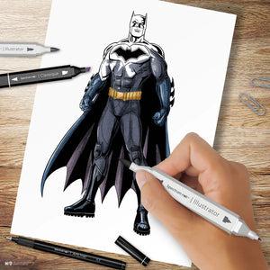 Spectrum Noir Fan-Art Like a Pro 24 Marker Kit - Batman