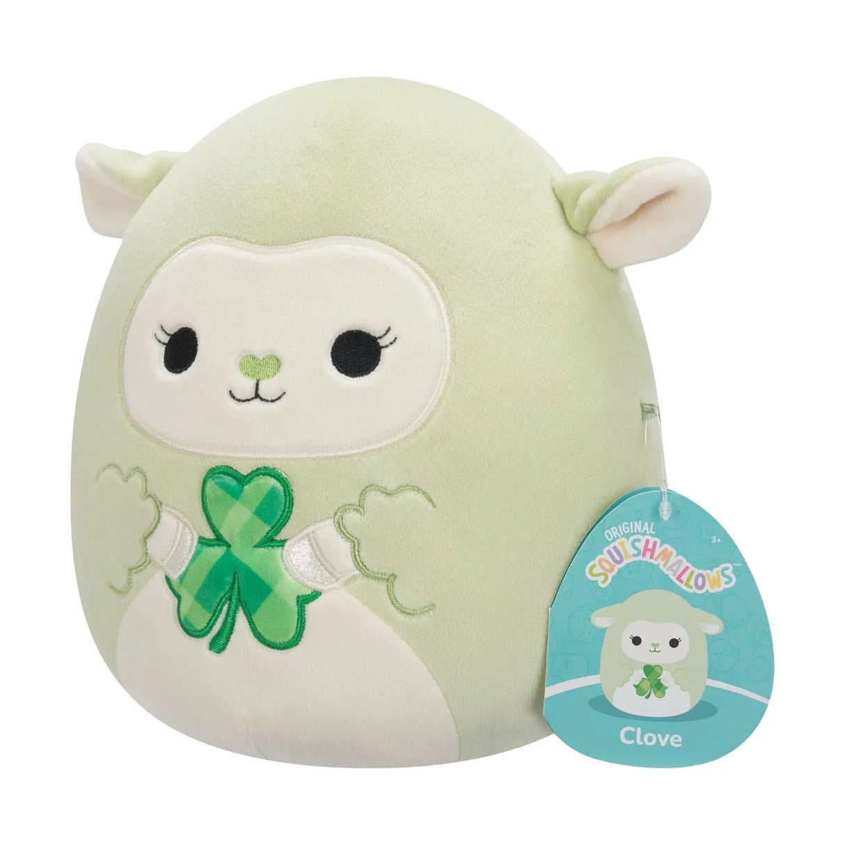 Squishmallows 8 Inch - Green Lamb with Shamrock
