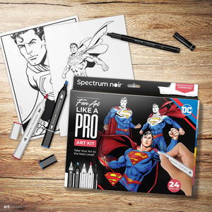 Spectrum Noir Fan-Art Like a Pro Markers Kit - Superman