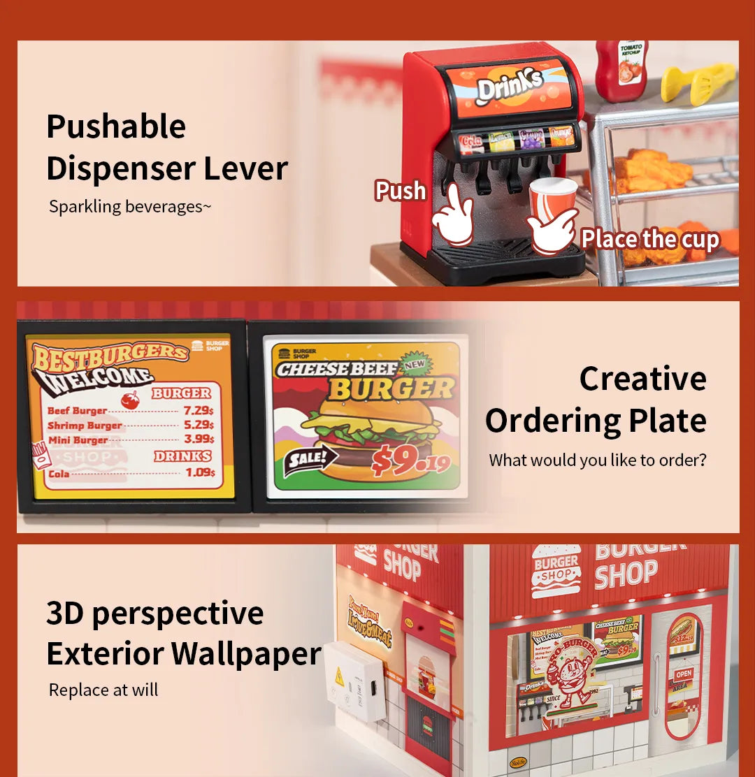 DIY Miniature Set - Yum Yum Burgers