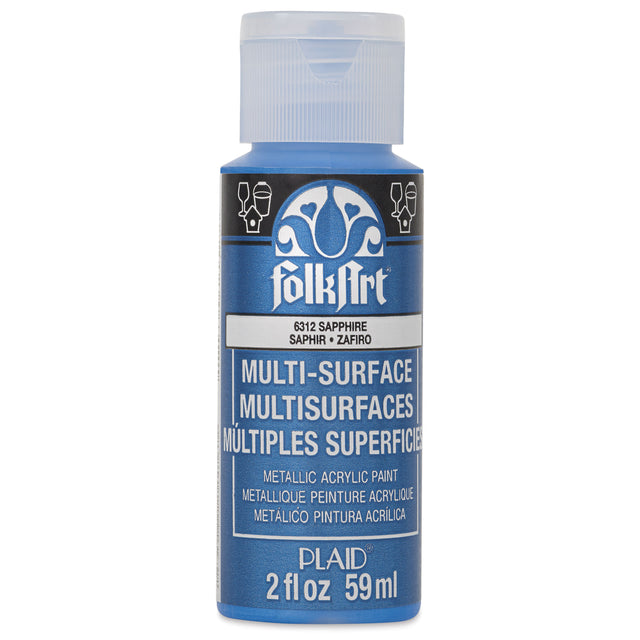 FolkArt Multi-Surface Metallic Acrylic 59ml - Sapphire