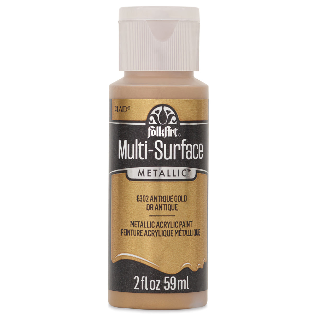 FolkArt Multi-Surface Metallic Acrylic 59ml - Antique Gold