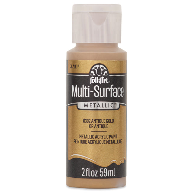 FolkArt Multi-Surface Metallic Acrylic 59ml - Antique Gold